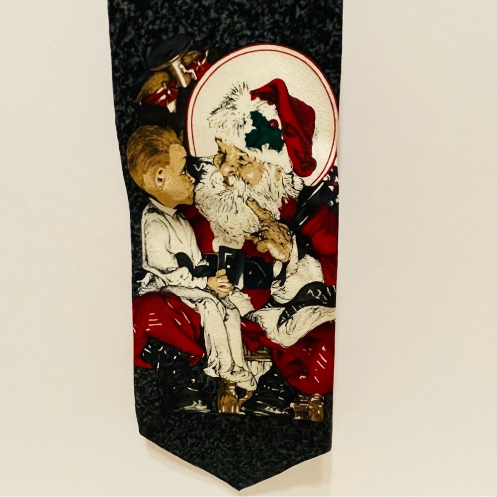 Vintage 1996 Christmas Santa Tie The Saturday Evening Post Curtis Publishing Co